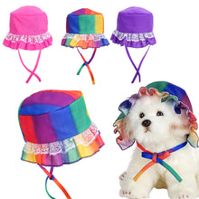 Load image into Gallery viewer, Puppy Sun Hat Breathable Sun Visor Cap Dog Sun Protection Hat Pet Hat Summer Dog Cap Dog Sunbonnet for Puppy