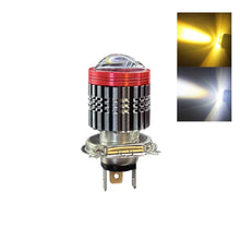 Load image into Gallery viewer, H4 Motorcycle LED Headlight Scooter Aluminum Motorbike Dual Lens Light Bulb DRL
