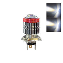Load image into Gallery viewer, H4 Motorcycle LED Headlight Scooter Aluminum Motorbike Dual Lens Light Bulb DRL