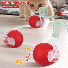 Load image into Gallery viewer, Cat Interactive Ball Toys Automatic Rolling Ball Faux Tail Electric Cat Toys Rechargeable Self-moving Kitten Toys