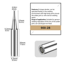 Load image into Gallery viewer, 900M I B K 3C Series Pure Copper Soldering Iron Tip Electric Tin Tip for Soldering Iron Soldering Supplies