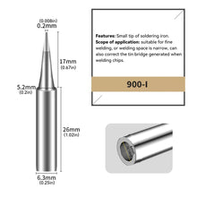 Load image into Gallery viewer, 900M I B K 3C Series Pure Copper Soldering Iron Tip Electric Tin Tip for Soldering Iron Soldering Supplies