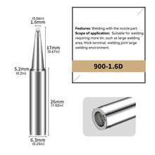 Load image into Gallery viewer, 900M I B K 3C Series Pure Copper Soldering Iron Tip Electric Tin Tip for Soldering Iron Soldering Supplies
