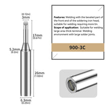 Load image into Gallery viewer, 900M I B K 3C Series Pure Copper Soldering Iron Tip Electric Tin Tip for Soldering Iron Soldering Supplies