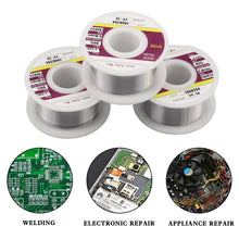 Load image into Gallery viewer, 60/40 Solder Wire 0.8/1.0mm Rosin Core Tin Solder Wire Soldering Welding Flux 1.6% Iron Wire Reel 50g/100g