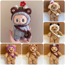 Load image into Gallery viewer, For Labubu 15cm Cute Sunflower Cotton Doll Headgear Universal Versatile Hooded Sweatshirt Scarf Bone Puppy Paw Print Cat Clothes