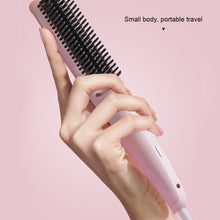 Load image into Gallery viewer, Wireless Straight Hair Comb Design Rechargeable Electric Comb Straightener Portable Negative Ion Non Damaging Hair Heating Comb