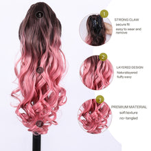 Load image into Gallery viewer, Hair Extensions Ponytail Wigs 18 Inch Long Curly Hair Fluffy Natural Synthetic Hair Extensions