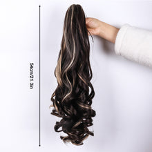 Load image into Gallery viewer, Wig for Women with Long Hair Big Waves High Ponytail Natural Simulation Fluffy Curly Ponytail Hair Extensions Braids