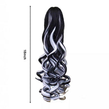 Load image into Gallery viewer, Cross Dyed Curly Hair Wig Ponytail Women's Long Curly Hair Invisible Clip Style Ponytail Hair Extensions