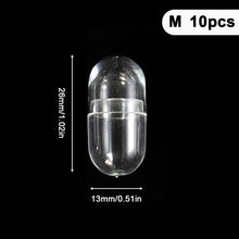 Load image into Gallery viewer, Mini Portable 10Pcs Big Size Hollow Capsules Empty Pill Capsule Medicine Capsule Transparent Empty Capsules Box