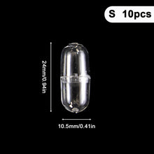 Load image into Gallery viewer, Mini Portable 10Pcs Big Size Hollow Capsules Empty Pill Capsule Medicine Capsule Transparent Empty Capsules Box