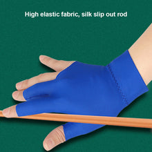 Load image into Gallery viewer, 1PC Three-Finger Billiard Gloves With Non-Slip Pad High Elastic Breathable Sports Gloves For Left Hand Billiard Supplies