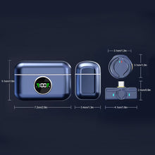 Load image into Gallery viewer, Wireless Button Microphone With Magnetic Back Clip Live Intelligent Noise Reduction Radio Microphone Lightning Type-C Interface