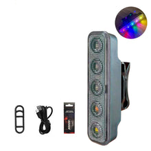 Load image into Gallery viewer, 1PC Bike 5 LED Variable Taillight Balance Car Helmet Backpack Strap Warning Light Type-C Charging Riding Equipment