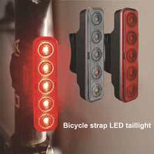 Load image into Gallery viewer, 1PC Bike 5 LED Variable Taillight Balance Car Helmet Backpack Strap Warning Light Type-C Charging Riding Equipment