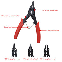 Load image into Gallery viewer, 4 in 1 Multifunctional Multi Crimp Removable Plier Head Circlip Pliers Set Snap Ring Pliers Retaining Circlip Pliers Hand Tools Kit