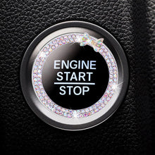 Load image into Gallery viewer, Car Start Ignition Engine Button Ring Bowknot Ignition Ring Rhinestone Design Car Ignition Button Decoration Ring