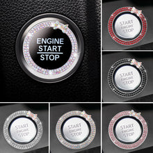 Load image into Gallery viewer, Car Start Ignition Engine Button Ring Bowknot Ignition Ring Rhinestone Design Car Ignition Button Decoration Ring