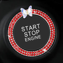 Load image into Gallery viewer, Crystal Car Onekey Start Button Decoration Ring with Diamond Rhinestone Circle Start Stop Switch Ring Car Interior Accessories