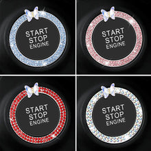 Load image into Gallery viewer, Crystal Car Onekey Start Button Decoration Ring with Diamond Rhinestone Circle Start Stop Switch Ring Car Interior Accessories