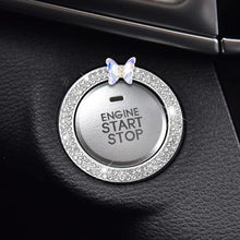 Load image into Gallery viewer, Crystal Car Onekey Start Button Decoration Ring with Diamond Rhinestone Circle Start Stop Switch Ring Car Interior Accessories