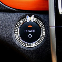 Load image into Gallery viewer, Crystal Car Onekey Start Button Decoration Ring with Diamond Rhinestone Circle Start Stop Switch Ring Car Interior Accessories