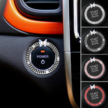 Load image into Gallery viewer, Crystal Car Onekey Start Button Decoration Ring with Diamond Rhinestone Circle Start Stop Switch Ring Car Interior Accessories