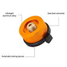 Load image into Gallery viewer, 1PC Multi-Functional Outdoor Gas Tank Support Adapter With Anti-Leakage Self-Locking Device Camping Accessories