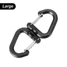 Load image into Gallery viewer, 1PC Outdoor Multi-Function 360° Rotatable Hook Type S Hiking Backpack Buckle For Flashlight Camping Gadgets