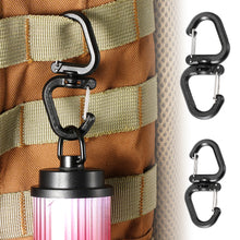 Load image into Gallery viewer, 1PC Outdoor Multi-Function 360° Rotatable Hook Type S Hiking Backpack Buckle For Flashlight Camping Gadgets