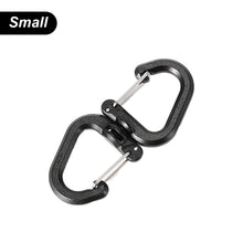 Load image into Gallery viewer, 1PC Outdoor Multi-Function 360° Rotatable Hook Type S Hiking Backpack Buckle For Flashlight Camping Gadgets