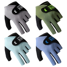Load image into Gallery viewer, 1PC Professional Half Finger Billiard Gloves For Left Hand Breathable Wear Resistant Ice Silk Gloves With Non-Slip Gasket Self-Adhesive Cloth Fixed