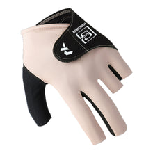 Load image into Gallery viewer, 1PC Professional Half Finger Billiard Gloves For Left Hand Breathable Wear Resistant Ice Silk Gloves With Non-Slip Gasket Self-Adhesive Cloth Fixed