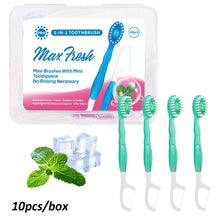 Load image into Gallery viewer, 10pcs/box Mini Disposable Bursting Bead Toothbrush Multifunctional Portable Oral Cleaning No Mouthwash Dental Floss Toothbrush