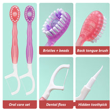 Load image into Gallery viewer, 10pcs/box Mini Disposable Bursting Bead Toothbrush Multifunctional Portable Oral Cleaning No Mouthwash Dental Floss Toothbrush