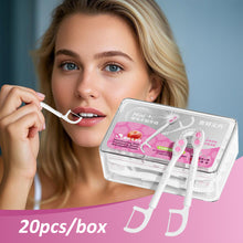 Load image into Gallery viewer, 20pcs/box Mini Disposable Double Bursting Bead Toothbrush Portable Multifunctional Oral Cleaning Double Dental Floss Toothbrush