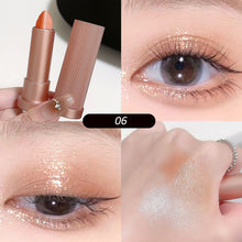 Load image into Gallery viewer, Double-sided Two-tone Eyeshadow Stick Portable Matte Pearlescent Eyeshadow Highlight Long-lasting Eye Makeup Cosmetics