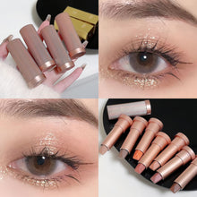 Load image into Gallery viewer, Double-sided Two-tone Eyeshadow Stick Portable Matte Pearlescent Eyeshadow Highlight Long-lasting Eye Makeup Cosmetics