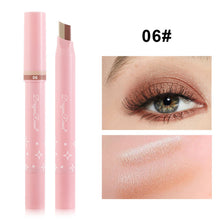 Load image into Gallery viewer, Two-tone Eyeshadow Pen Portable Matte Pearlescent Eyeshadow Stick Lying Silkworm Pen Multicolor Long-lasting Eye Makeup Cosmetics