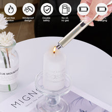 Load image into Gallery viewer, Portable USB Charging Pulse Igniter Kitchen Electronic Lighter Safe No Open Flame Safety Lock Outdoor Windproof Stovetop Candle