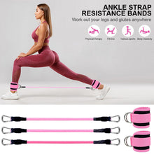 Load image into Gallery viewer, Elastic Ankle Resistance Bands Ankle Strap Hip Leg Strength Pull Rope Fitness Training Home Yoga Pilate Crossfit Workout Gym Equipment