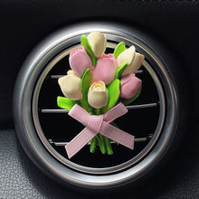 Load image into Gallery viewer, Car Outlet Vent Perfume Clips Conditioning Aromatherapy Freshener with Cute Tulip Flower Design