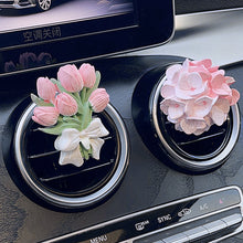 Load image into Gallery viewer, Car Perfume Clip Flower Tulip Air Outlet Car Air Freshener Peach Blossom Aroma Diffuser Car Decoration Accessories Fresh Air