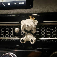 Load image into Gallery viewer, Car Air Freshener Holder Bowknot Bear Shape Gypsum Fragrant Stone Auto Air Outlet Freshener Perfume Clip for Car
