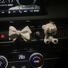 Load image into Gallery viewer, Car Air Freshener Holder Bowknot Bear Shape Gypsum Fragrant Stone Auto Air Outlet Freshener Perfume Clip for Car