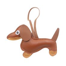 Load image into Gallery viewer, Car Ornament Dachshund Dog Keychain Fashion PU Dog Keychains For Women Bag Pendant Jewelry Trinket Key Ring Key Holder Gift
