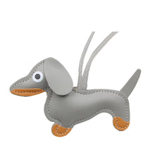 Load image into Gallery viewer, Car Ornament Dachshund Dog Keychain Fashion PU Dog Keychains For Women Bag Pendant Jewelry Trinket Key Ring Key Holder Gift