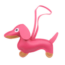 Load image into Gallery viewer, Car Ornament Dachshund Dog Keychain Fashion PU Dog Keychains For Women Bag Pendant Jewelry Trinket Key Ring Key Holder Gift