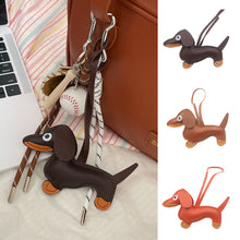 Load image into Gallery viewer, Car Ornament Dachshund Dog Keychain Fashion PU Dog Keychains For Women Bag Pendant Jewelry Trinket Key Ring Key Holder Gift
